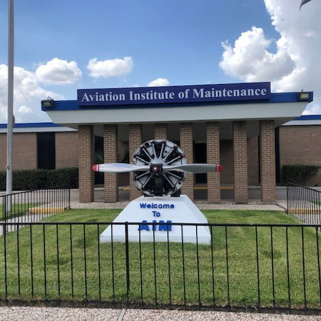Front of the Aviation Institute of Maintenance, Houston campus