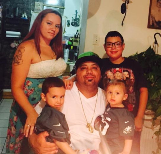 Luis Zayas with his family